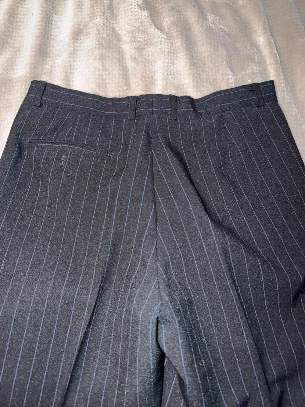 Adolfo Charcoal Suit Blazer with Blue Pinstripes size 20